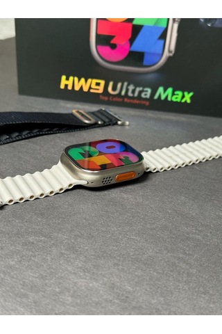 Wearfitpro Hw9 Ultra Max 49mm Amoled Ekran 2.2inç Çift Kordon Vidalı Kordon Kilitli Akıllı Saat