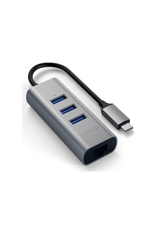 Satechi Type-c 2 İn 1 Usb 3.0 3 Port Hub Eth Port Uzay Grisi St-tc2n1usb31am