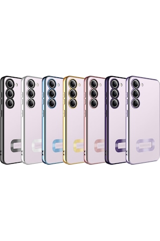 Zore Galaxy S23 Plus Uyumlu Kamera Korumalı Logo Gösteren Omega Kılıf-siyah Siyah
