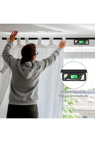 Xindoker Dijital Eğim Ölçer, Açıölçer Ve Su Terazisi İle Hassas Açı Ölçümü, Manyetik, 90 Derece, Siyah, Taşınabilir