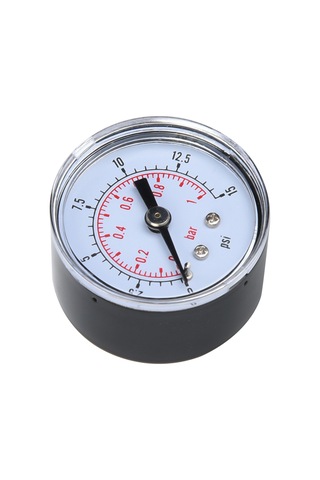 Jeemson 0-200psi/0-14bar Çift Ölçekli Akşiyel Basınç Göstergesi, 1/8" Bspt Dişli, Metal Kasa, Hava-su-yakıt Basıncı Ölçümü