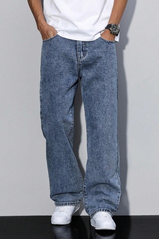 Cool Tarz Erkek Lacivert Rahat Kesim Baggy Pantolon Lacivert Lacivert