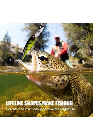 Novahub Gerçekçi Gözler Ve Desenlerle Donatılmış, Balık Avında Üstün Performans Sağlayan 20 Adet Yapay Balık Yemi, Yeni Tasarım