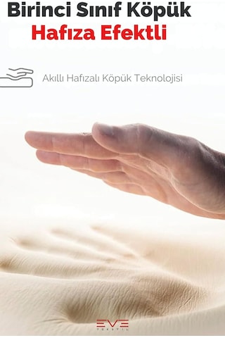 Eve Tekstil Mega Boy Ortopetik Visco Yastık Boyun Destekli & Bel Ağrısı İçin Hipoalerjik 60x40 Cm Visco Yastık Beyaz