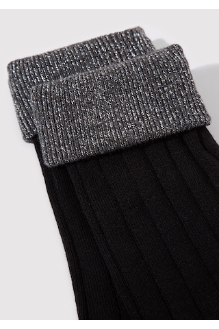 Mavi - Siyah Soket Çorap 1910958-900 Siyah