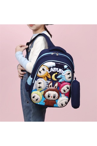 Karikatür Çocuk Hardshell Okul Çantası Birinci, İkinci Ve Üçüncü Sin Hafif İlkokullu Öğrenci Moda Sırt Çanı-mavi Blue