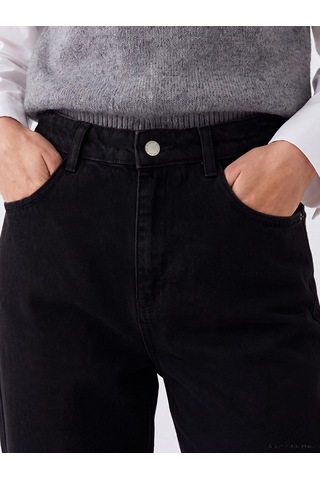 LC Waikiki Lc Waıkıkı Siyah Wideleg Fit Kadın Jean Pantolon