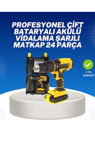 Ev - 175 - Ve Atölye İçin 12v Akülü Matkap Plastik Mandren Ve - Glblseme - Metal Şanzıman