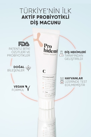 Probident Aktif Probiyotikli Zerdeçal Özüt İlaveli 3 x 75 ML