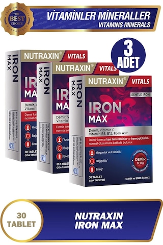 Nutraxin Iron Max 17 Mg 3 x 30 Tablet