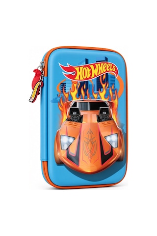 Hot Wheels Eva Kalem Çantası Hw-7785 Büyük Turuncu Kalem Kutusu Okul Kalemliği Kırtasiye Çantası Çok Renkli