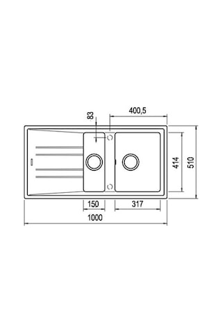 Teka Stone 60 B-Tg Metalic Gri Granit Eviye