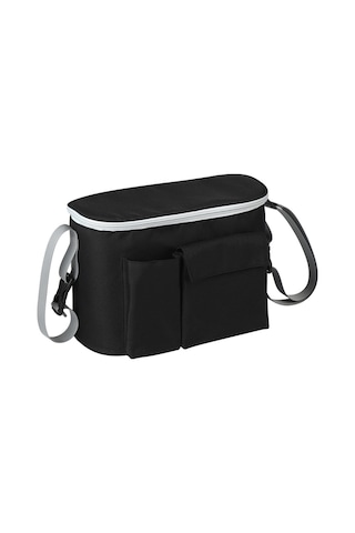 Maiyame Sulama Dayanıklı Isı Yalıtımlı Bebek Arabası Çantası - Çok Fonksiyonlu Anne Çantası, İç Bölmeli, Taşınabilir Askılı, Siyah Büyük Kapasite Siyah