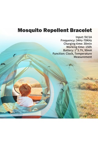 Neevoyu M20 Pembe Ultrasonik Entegre Saat Ve Sıcaklık Ölçer Dışarıda Kullanıma Uygun Uyku Güvenli Kovucu Bileklik Pembe