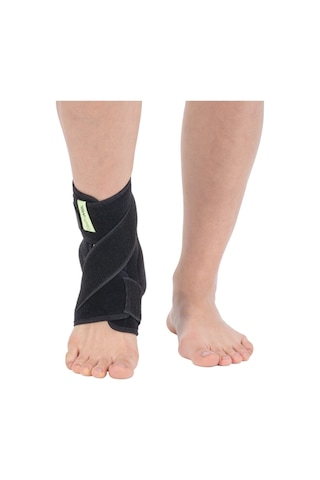 Aşil Tendon Destekli Ayak Bileklik Her Iki Yanında Ve Topuğun Altında Silikon Desteği Sunar Siyah