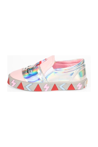 Unique Kısa Hologram Ortopedik Kız Çocuk Sneakers Gri
