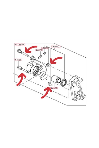 Zekkert X-trail Qashqai Juke Arka Kaliper Kılavuz Takımı 261602927