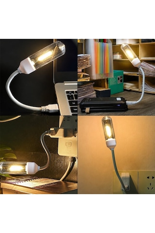 Powermaster Pm-25793 Esnek Gövdeli Usb Günışığı Cob Led Lamba Beyaz