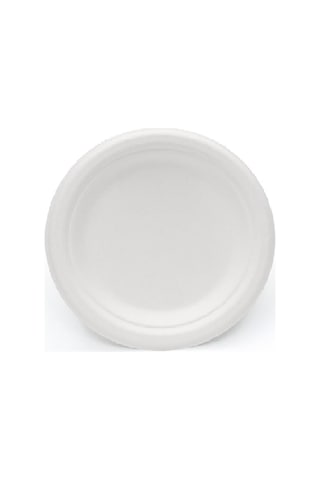 Ekolojik Doğal 26 Cm. 48 Kişilik Parti Piknik Sofra Sunum Seti - Tabak Bardak Çatal Kaşık Takımı