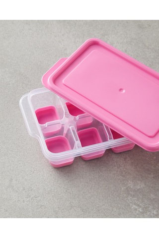 Posuda Plastik Buz Kalıbı Pembe Pembe