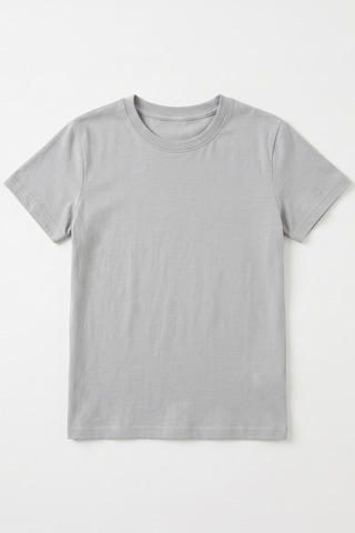 Kiagu Kısa Kol T-shirt Basic Terletmeyen Esnek Kumaş Pamuklu Mevsimlik Kısa Kol Erkek Çocuk Tsort Gri