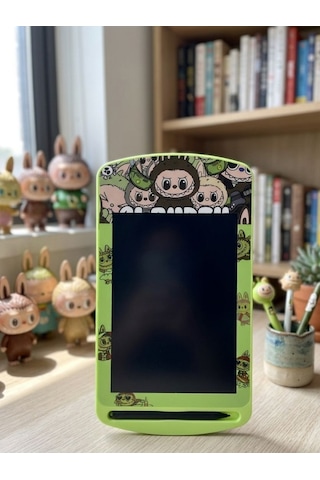 Mucit Home Labubu Detaylı Kalemli Çocuk Tablet-karne Okul si Yaz Sil Yazı Tahtası