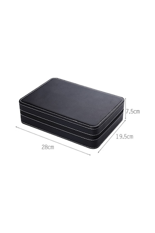 Yue Store Aynalı 10 Bölmeli Saat Saklama Kutusu - Siyah