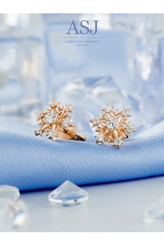 Asj Çocuk Kulak Küpeleri Altın Kar Tanesi Gümüş 925 315046445 Altın