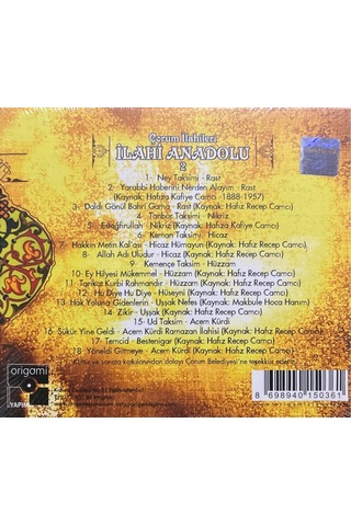 Plak Değildir Cd Dir Cd İlahi Anadolu Çorum İlahileri 2 Açılmam