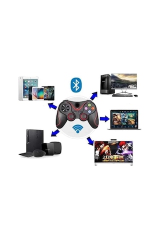 Joystik - 472 - Gamepad Bluetooth Telefon Tutucu Oyun Kolu Telefon - Csmo-tex - Android Uyumlu