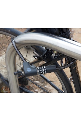 Yale Essential Kablolu Bisiklet Kilidi 1000mm Şifreli Ve Anahtarlı Ycc0121002 Gri - Siyah
