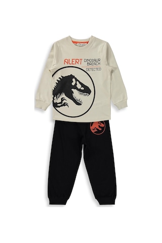 Jurassıc World Jurassic World 2-9 Yaş Pijama Takımı - Ekru Ekru-siyah