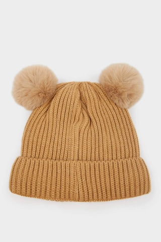 Defacto Erkek Bebek Nakışlı İçi Polarlı Triko Bere C8601a525wnbn281 Kahve