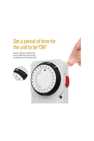 Honeybeeshop Beyaz 24 Saat Mekanik Zamanlayici Akvaryum Hidroponik Evcil Hayvanlar Ev Mutfak 230v 3680w