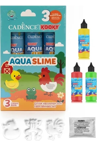 Kooky Aquaslime Çiftlik Hayvanları Seti 3 Renk 90ml