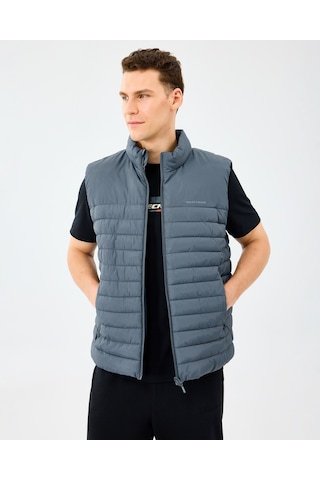 Skechers M Outerwear Polar Lining Paded Vest Erkek Gri Yelek S242212-3998 Gri