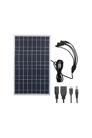Mufunye 15w 8v Taşınabilir Güneş Paneli, Usb Ve Dc Portlu, Ip65 Suya Dayanıklı, Ev, Araba, Tekne İçin İdeal