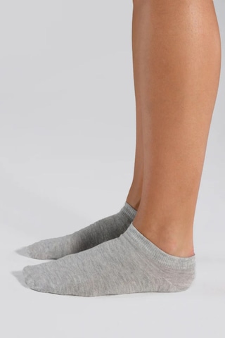 Kral Socks Kadın - Erkek Pamuklu Terletmez 10'lu - 10 Çift Yazlık Görünmez Çorap Gri
