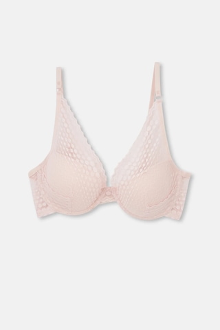 Eros 1120 Gınger Dantel Boş Cup Sütyen Külot Takım Pembe