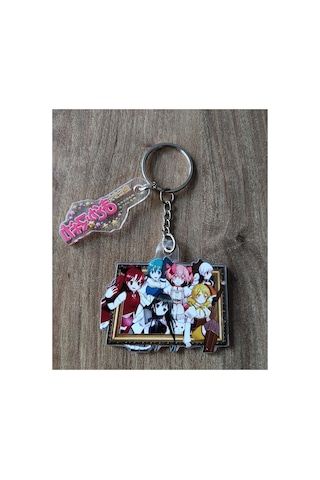 Owl Bag Madoka Magica Karakterleri Desenli Acrylic Anahtarlık Çanta Süsü Çok Renkli