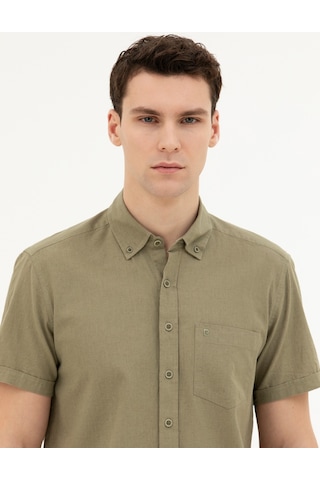 Pierre Cardin Erkek Haki Gömlek Kısa Kollu 50284166-vr027 Haki