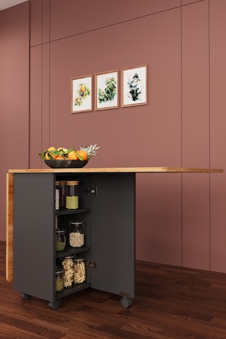 Lüks Katlanır Mutfak Yemek Masası %100 MDF Pratik Çekmeceli Çalışma Masası KM03