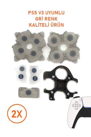 2 Takım Ps5 V3 Bdm 030 Kol Uyumlu İç Lastik Takımı Gri Renk