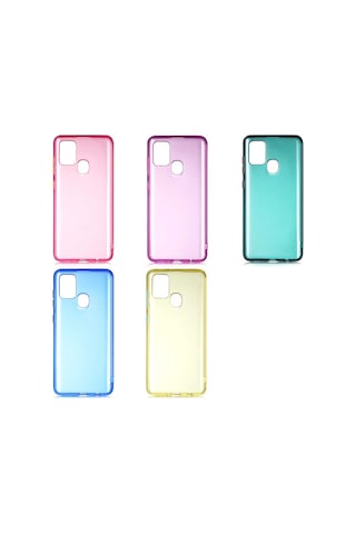 Samsung Uyumlu Galaxy A21S Kılıf Zore Bistro Kapak-Pembe