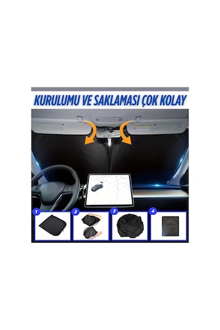 Glanz Araba Ön Cam Katlanabilir Oto Güneşliği 145- 77 CM