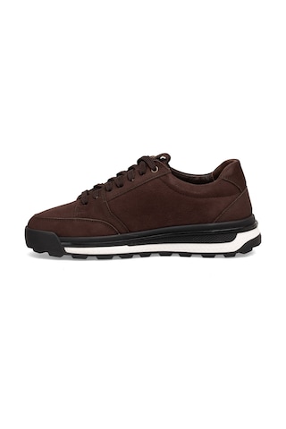 Ayakkabı Fuarı Elit Erlesr62152 Erkek Hakiki Nubuk Deri Klasik Sneaker Kahverengi
