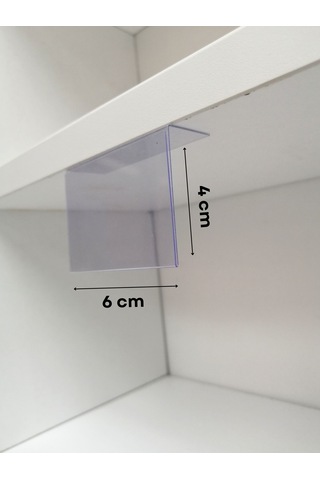 10 Adet Pvc Yapışkanlı Etiketlik Dik Açılı 6 x 4 CM Raflar İçin