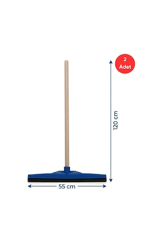 Mulpex Çekpas Yersil 55 Cm + Ahşap Vidalı Sap 120 Cm Seti X 2 Adet