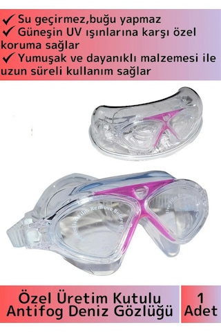 Özel Tasarım Su Geçirmez Buğu Yapmaz Uv Korumalı Ayarlanabilir Kayışlı Antifog Kutulu Deniz Gözlüğü Çok Renkli