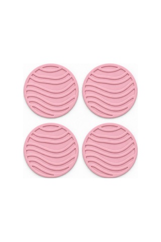 Rıpple Mini Dalga %100 Silikon Bardak Altlığı 8 Cm 4'lü Set Nude Çok Renkli